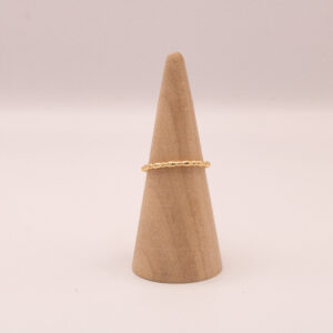 Gold-Fill beaded pattern wire ring 2mm.