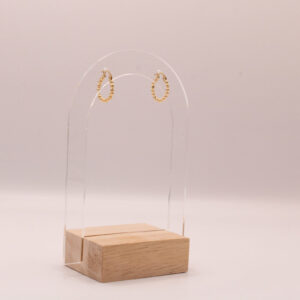 Gold-Fill Beaded 14mm hoops earrings