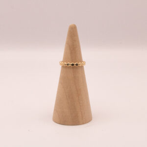 Gold-Fill 2.5mm flat beaded hammered stacking ring.