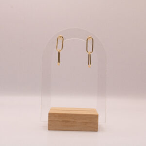 Gold-Fill Paperclip wire drop hoops with post