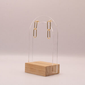 Gold-Fill Paperclip wire drop hoops with post
