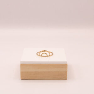Sunrise double arch Gold-Fill wire ring