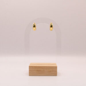 Tapered 14mm Gold-Fill huggie earrings.