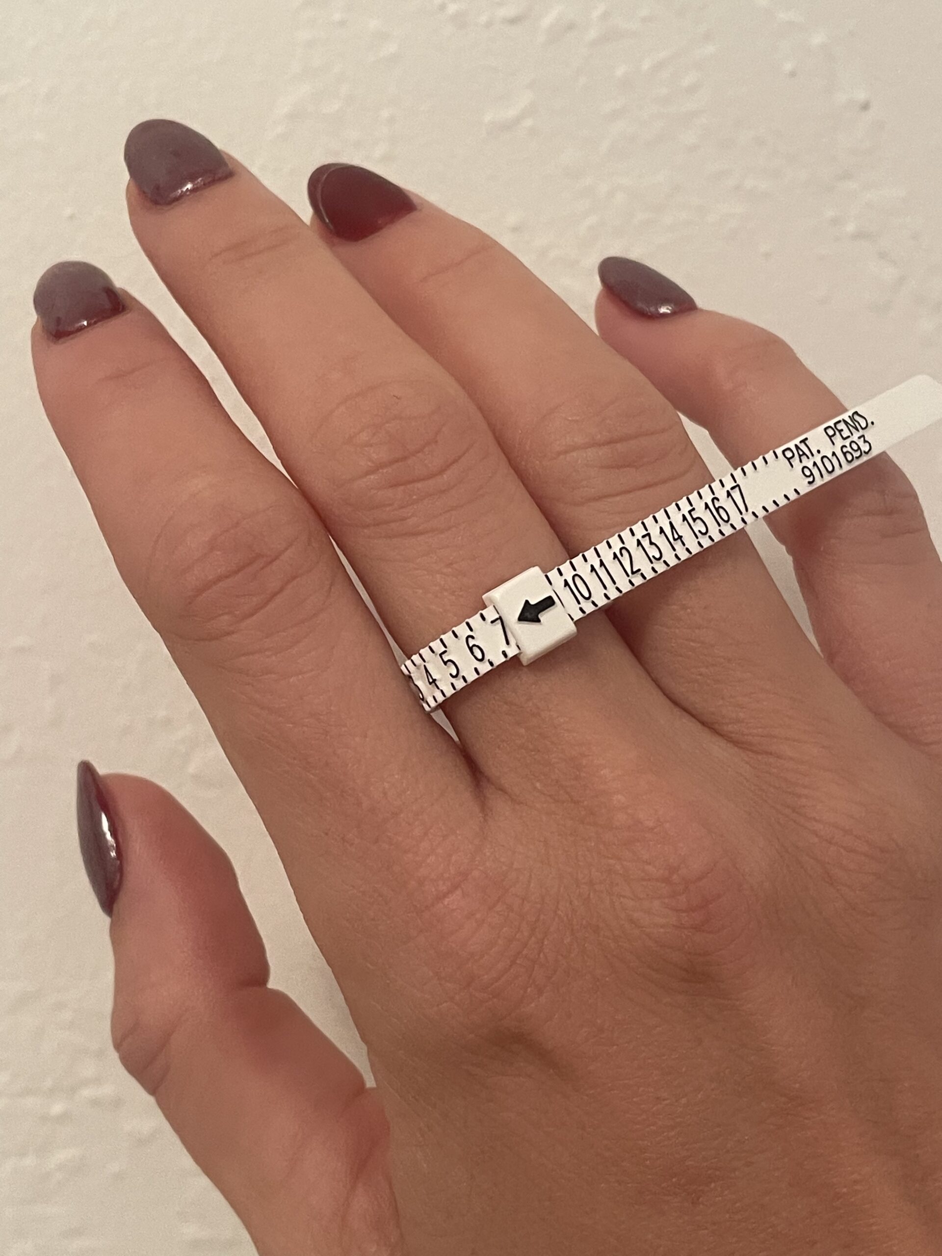 Ring Sizer on hand