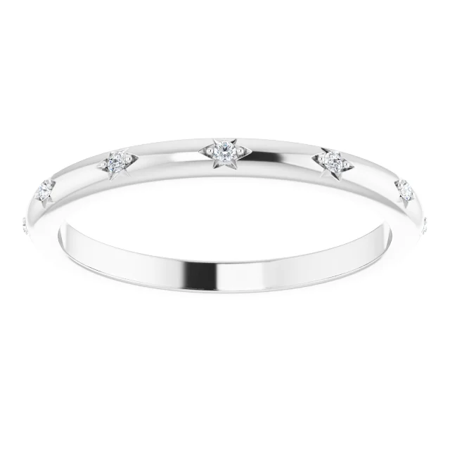 Comet Ring White Gold Front
