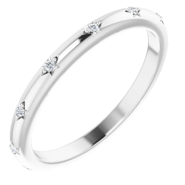 Comet Ring White Gold Side
