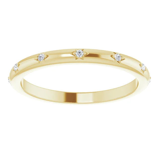 Comet Ring Yellow Gold Front