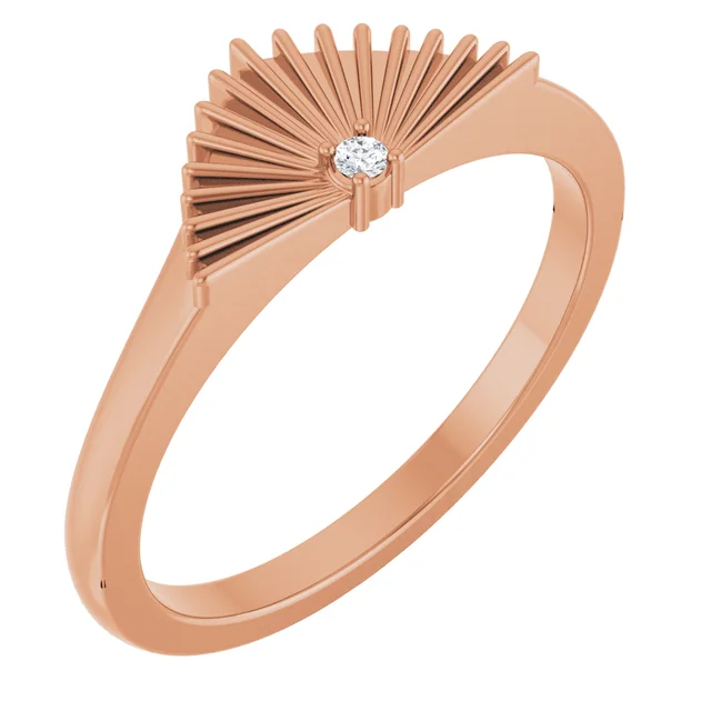 Ray Ring Rose Gold Side