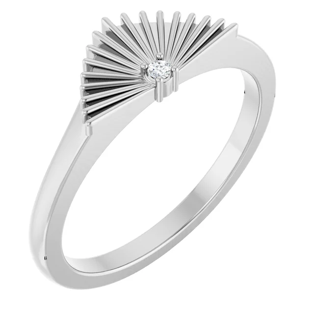 Ray Ring White Gold Side